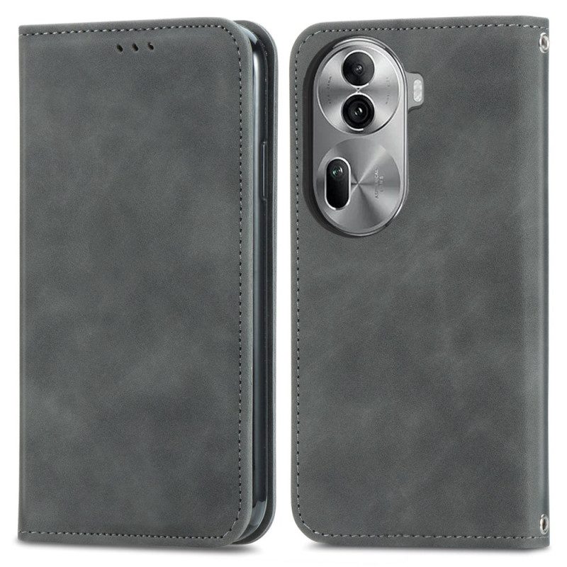 Flip Case Für Oppo Reno 11 Pro 5g Wildleder-stil