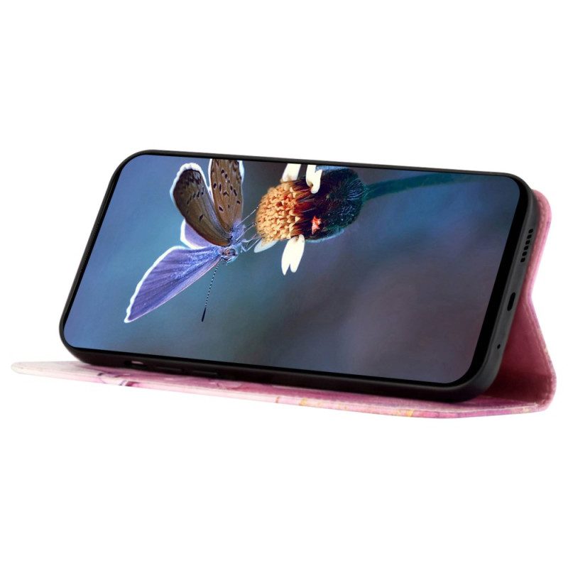 Lederhüllen Oppo Reno 11 Pro 5g Handyhülle Marmormuster Mit Schultergurt