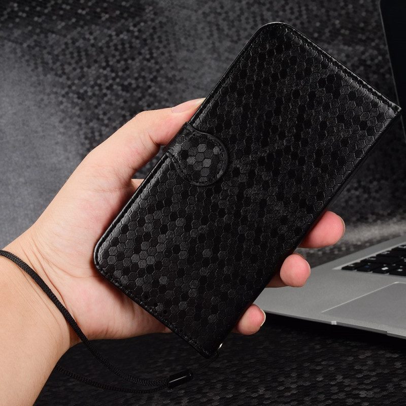 Flip Case Für Xiaomi 13 Pro Mit Kordel 3d-riemchendesign