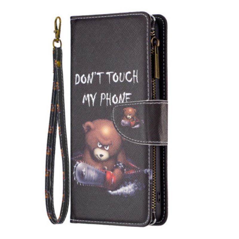 Flip Case Für Xiaomi 13 Pro Reißverschlusstasche Dangerous Bear