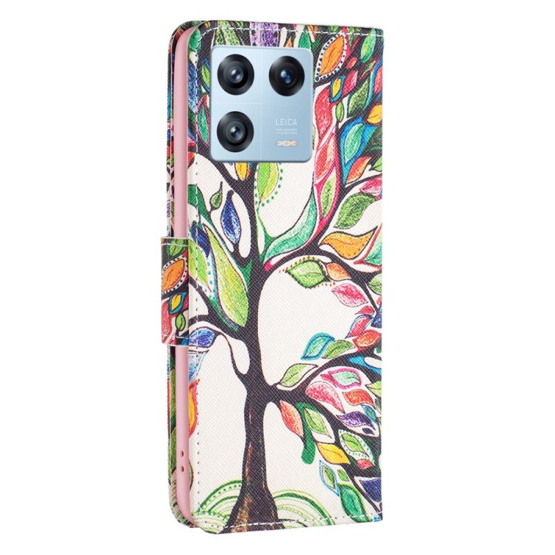 Lederhüllen Für Xiaomi 13 Pro Aquarellbaum