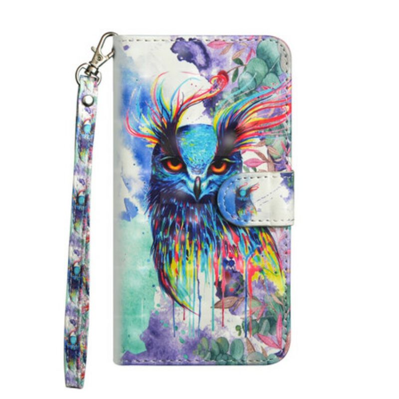 Flip Case Für Samsung Galaxy A21s Aquarellvogel