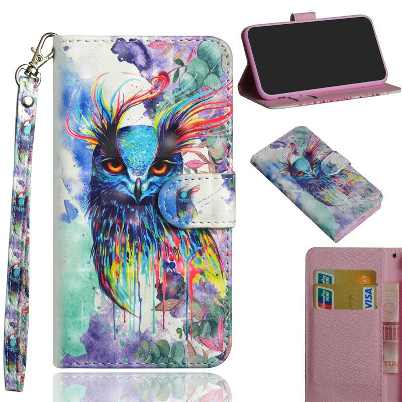 Flip Case Für Samsung Galaxy A21s Aquarellvogel