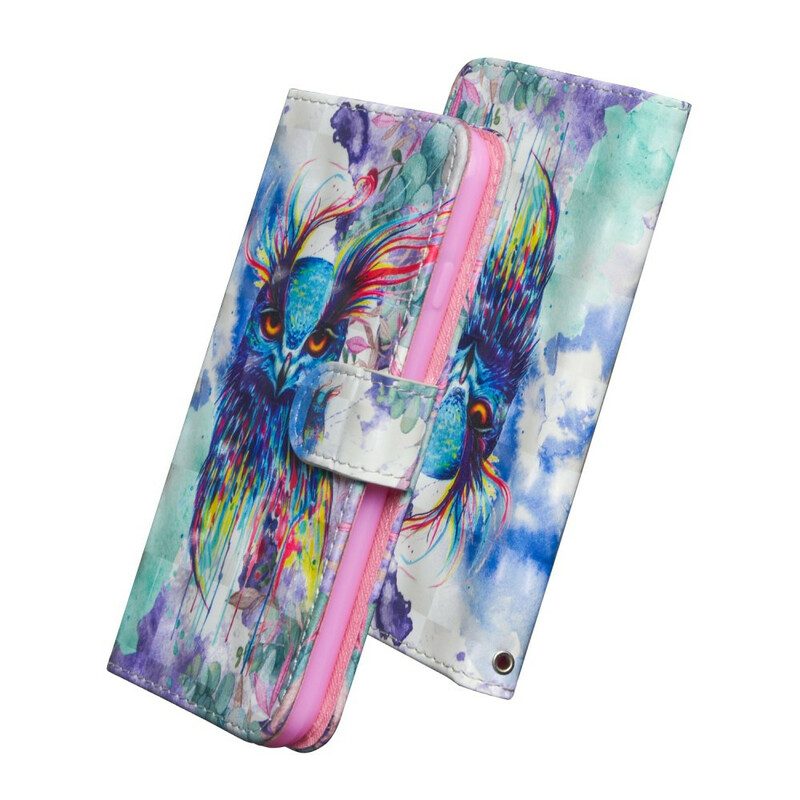 Flip Case Für Samsung Galaxy A21s Aquarellvogel