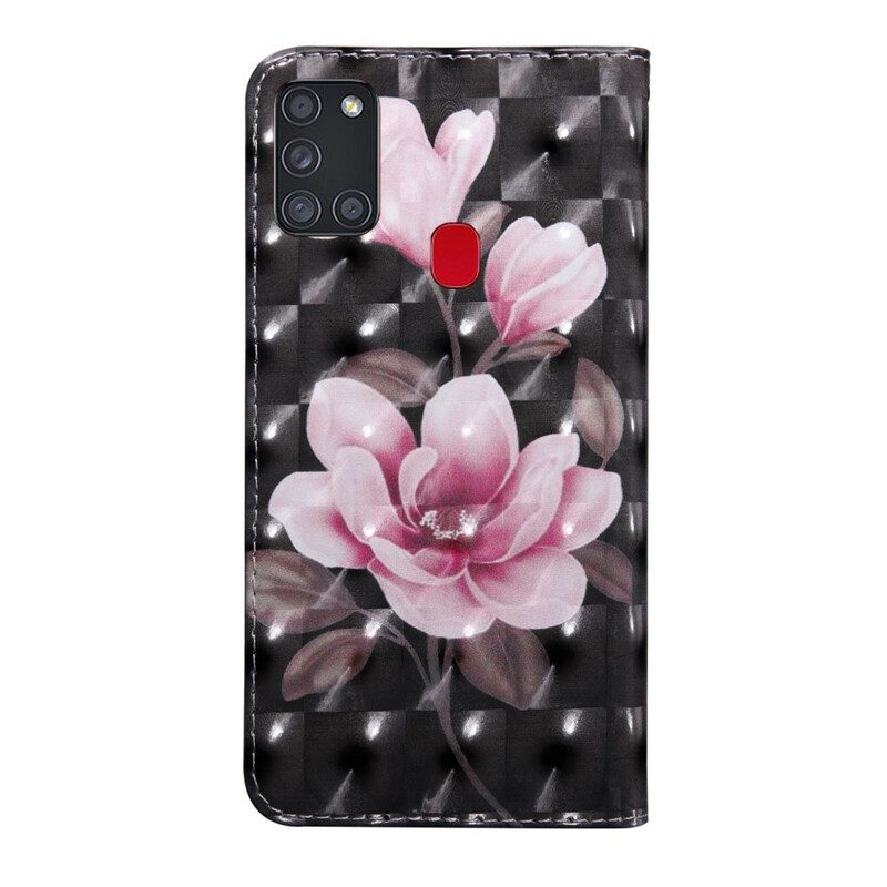 Flip Case Für Samsung Galaxy A21s Blühende Blumen