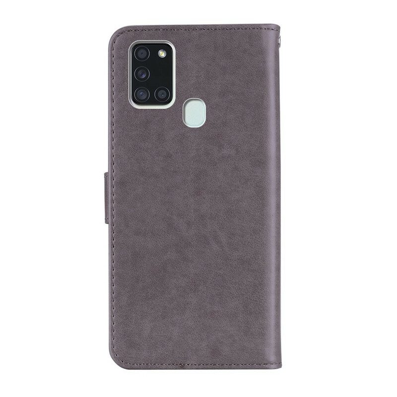 Flip Case Für Samsung Galaxy A21s Eulen-mandala Und Charme