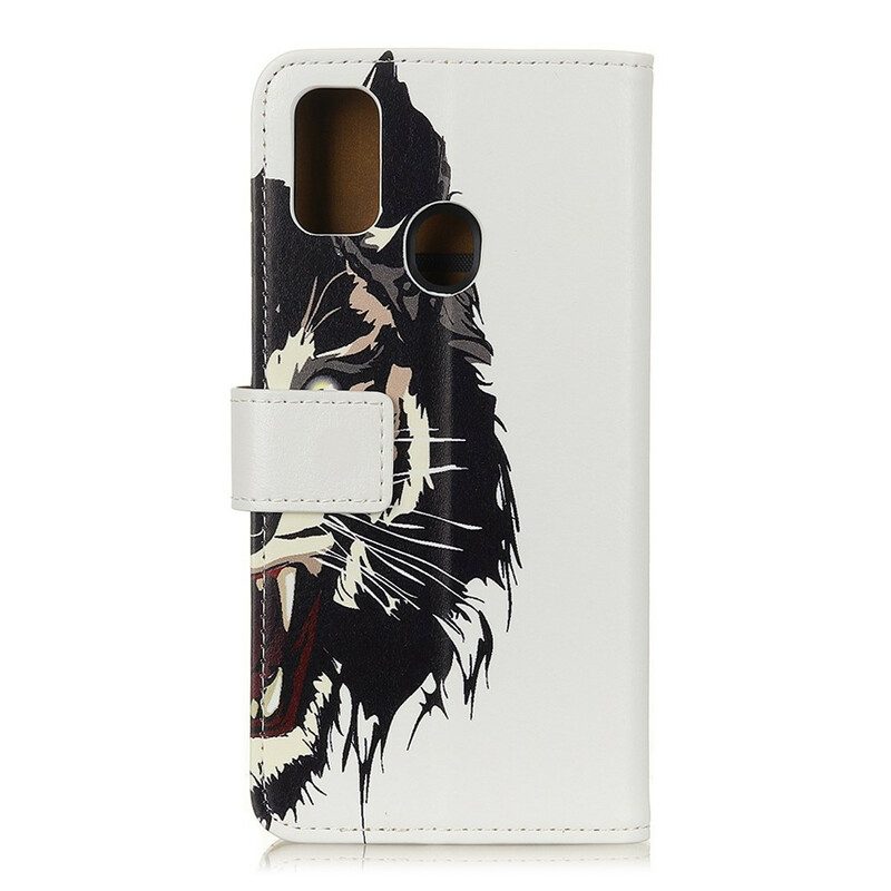 Flip Case Für Samsung Galaxy A21s Wilder Tiger