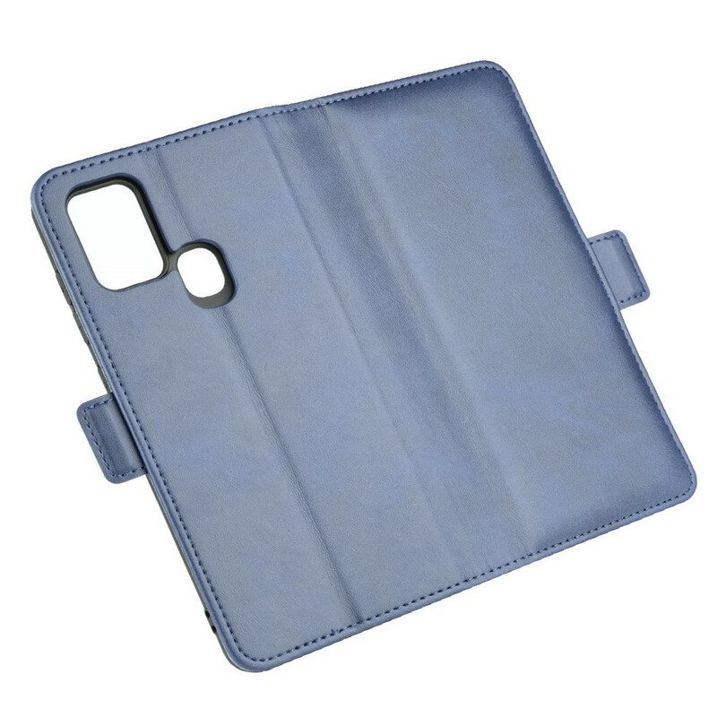 Lederhüllen Für Samsung Galaxy A21s Flip Case Doppelte Klappe