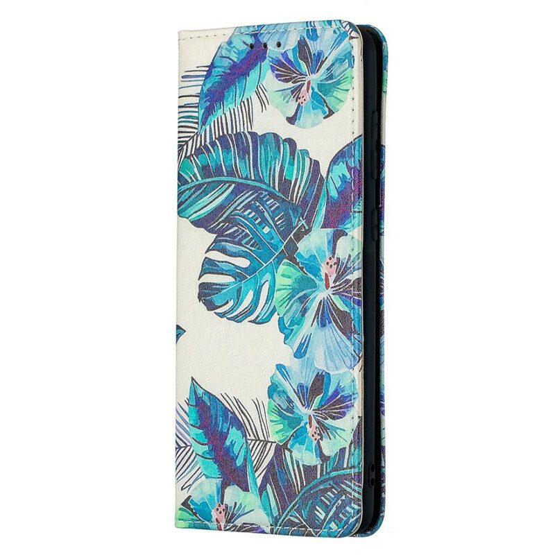 Schutzhülle Für Samsung Galaxy A21s Flip Case Blätter