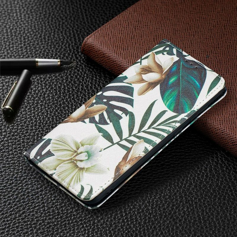 Schutzhülle Für Samsung Galaxy A21s Flip Case Blätter