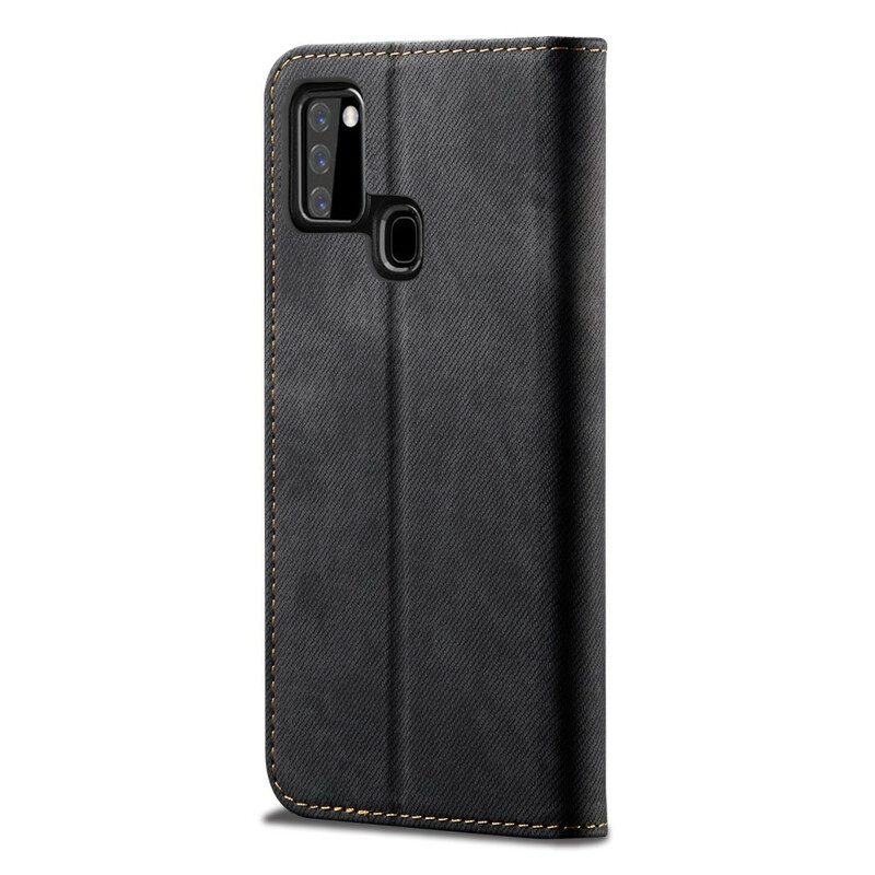 Schutzhülle Für Samsung Galaxy A21s Flip Case Denim-stoff