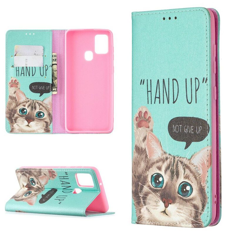 Schutzhülle Für Samsung Galaxy A21s Flip Case Hand-up