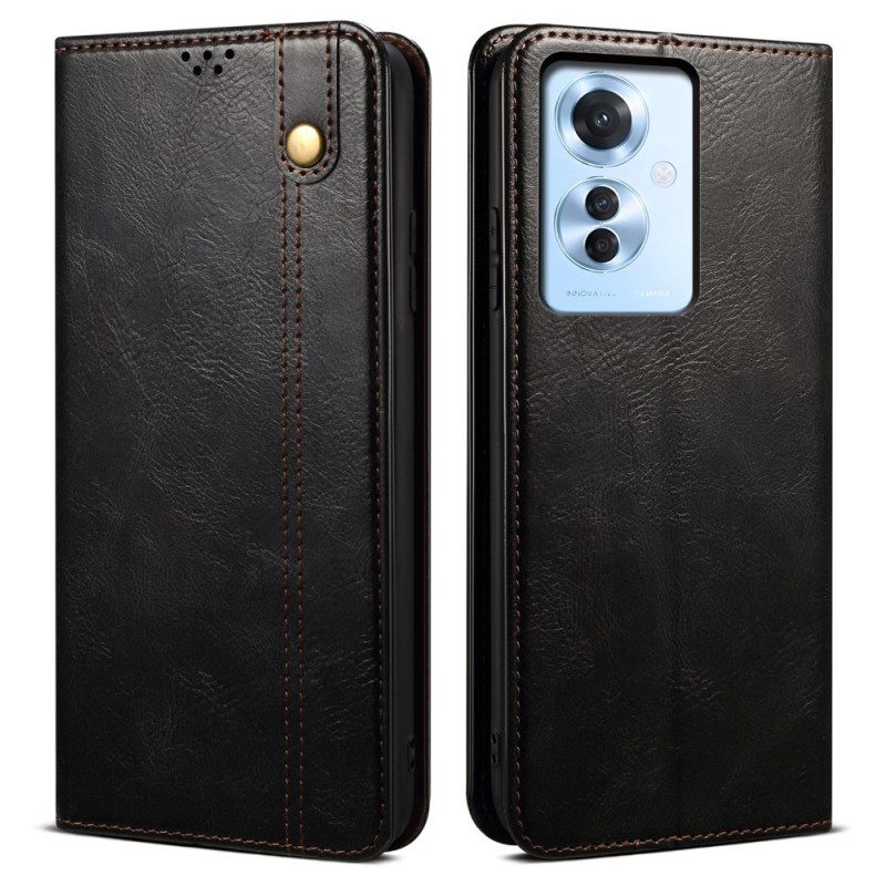 Flip Case Oppo Reno 11f 5g Gewachstes Kunstleder