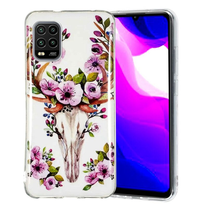 Handyhülle Für Xiaomi Mi 10 Lite Fluoreszierender Blumenelch