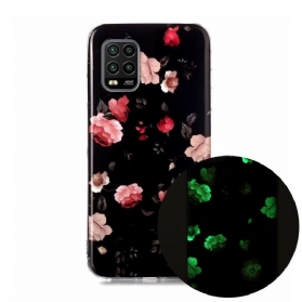 Hülle Für Xiaomi Mi 10 Lite Fluoreszierende Blumen