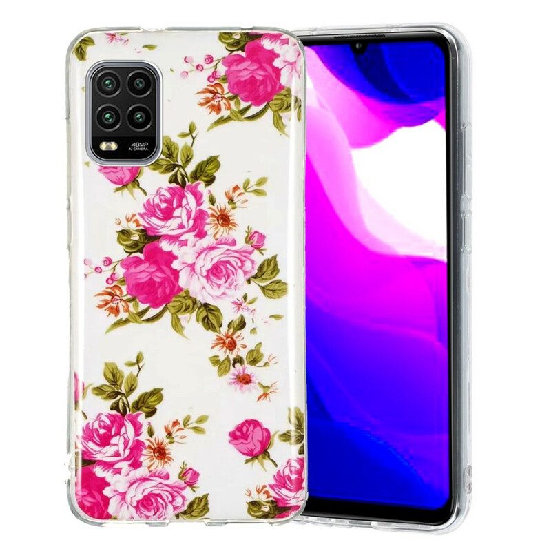 Hülle Für Xiaomi Mi 10 Lite Fluoreszierende Freiheitsblumen