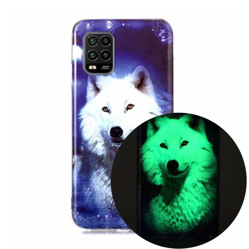 Hülle Für Xiaomi Mi 10 Lite Fluoreszierende Wolf-serie