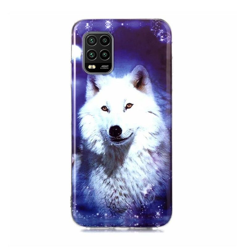 Hülle Für Xiaomi Mi 10 Lite Fluoreszierende Wolf-serie