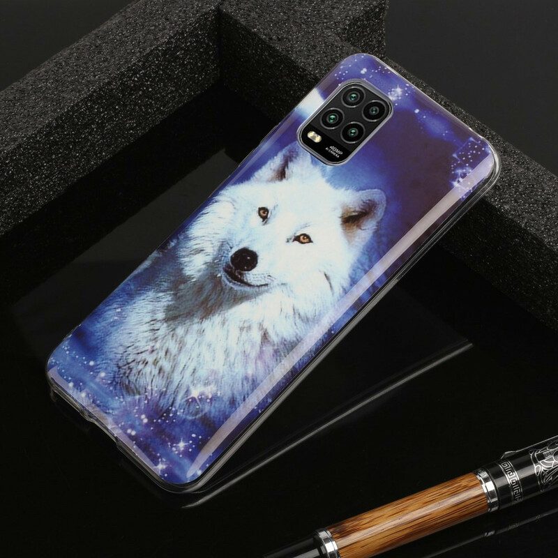 Hülle Für Xiaomi Mi 10 Lite Fluoreszierende Wolf-serie