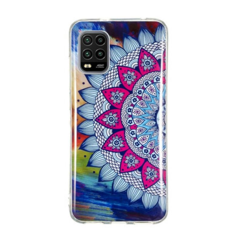 Hülle Für Xiaomi Mi 10 Lite Fluoreszierendes Buntes Mandala