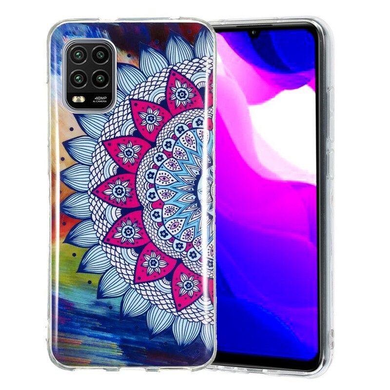 Hülle Für Xiaomi Mi 10 Lite Fluoreszierendes Buntes Mandala