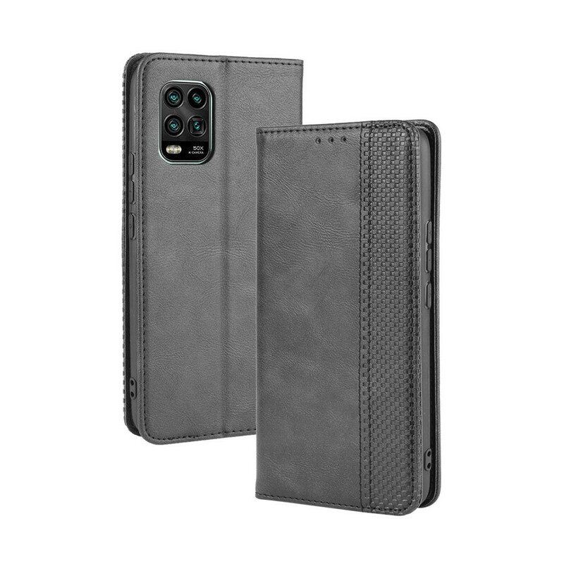 Schutzhülle Für Xiaomi Mi 10 Lite Flip Case Stilisierter Vintage-ledereffekt