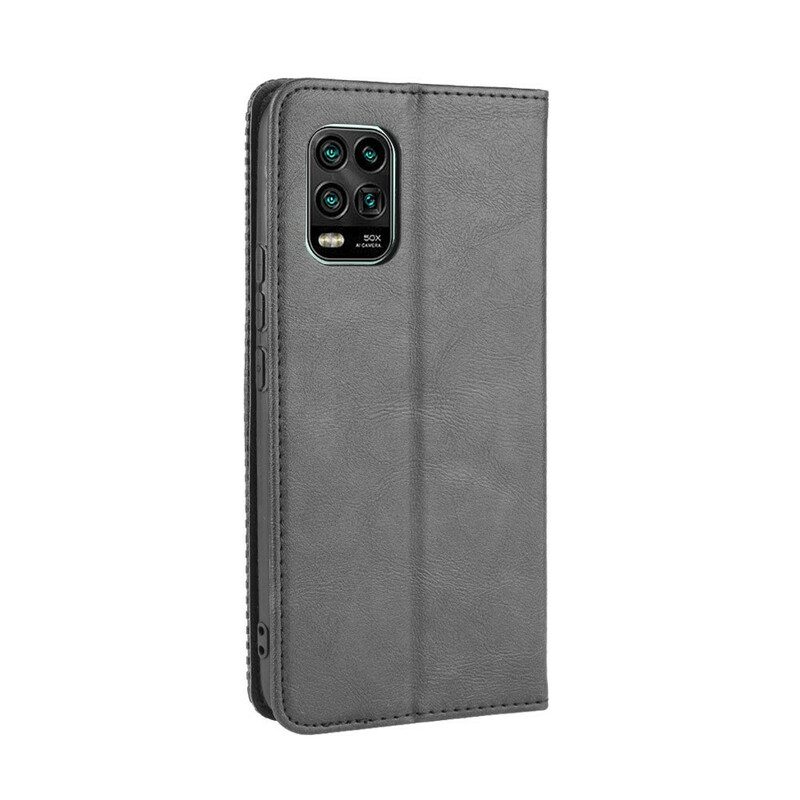 Schutzhülle Für Xiaomi Mi 10 Lite Flip Case Stilisierter Vintage-ledereffekt