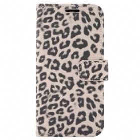 Flip Case Für iPhone 14 Plus Leopardenfell-stil