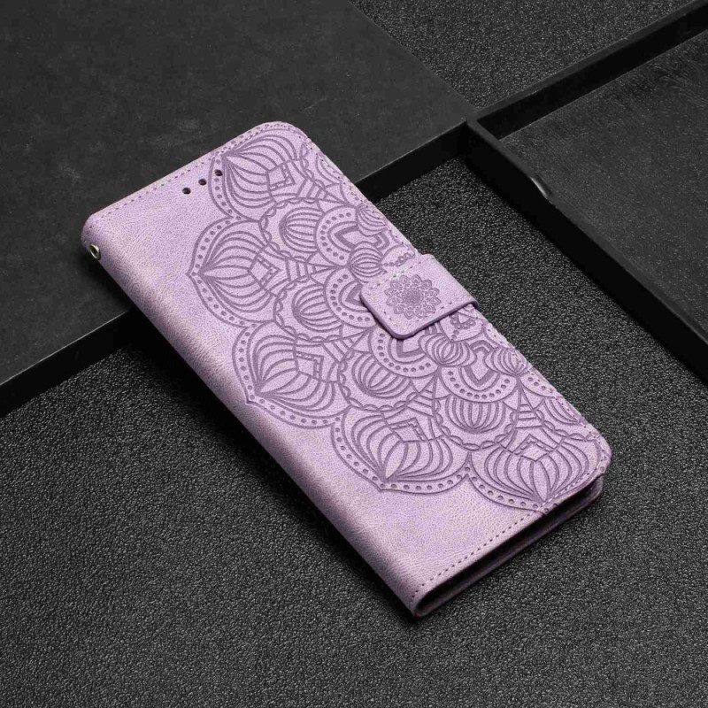 Flip Case Für iPhone 14 Plus Mandala Mit Schlüsselband