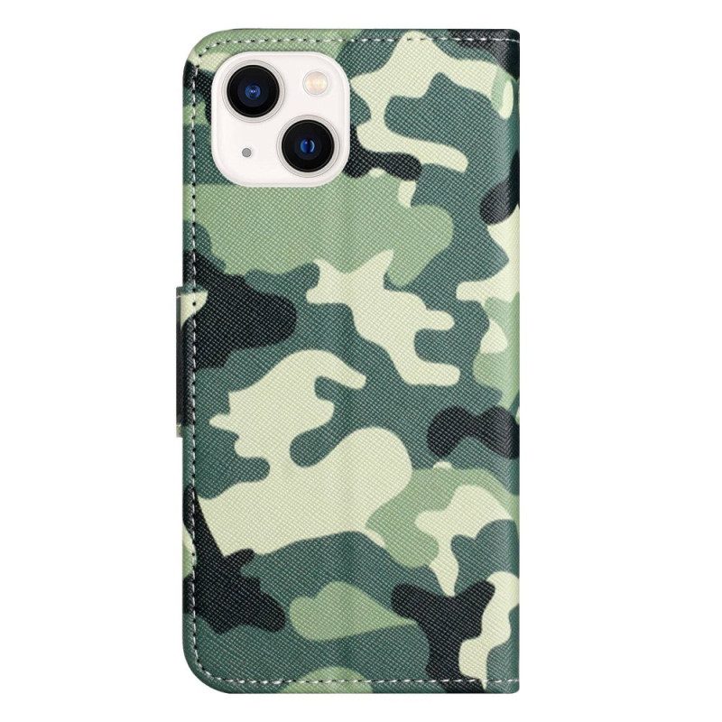 Flip Case Für iPhone 14 Plus Militärische Tarnung