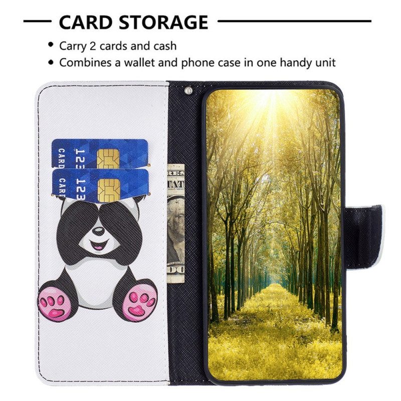 Flip Case Für iPhone 14 Plus Panda-spaß