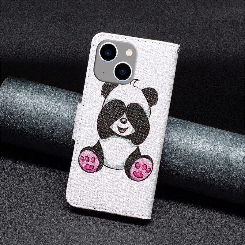 Flip Case Für iPhone 14 Plus Panda-spaß