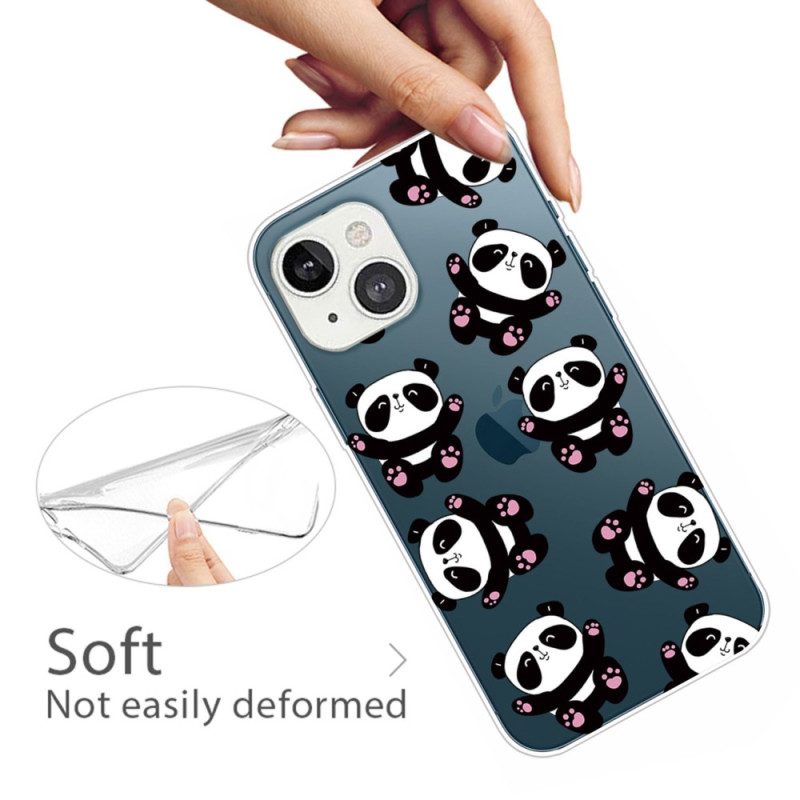 Handyhülle Für iPhone 14 Plus Kleine Pandas