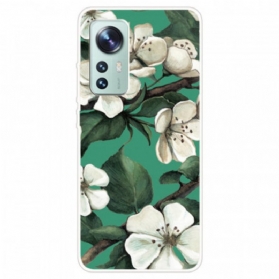 Handyhülle Für Xiaomi 12 / 12X Weiße Blumen Aus Silikon