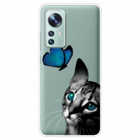 Hülle Für Xiaomi 12 / 12X Katze Und Schmetterling