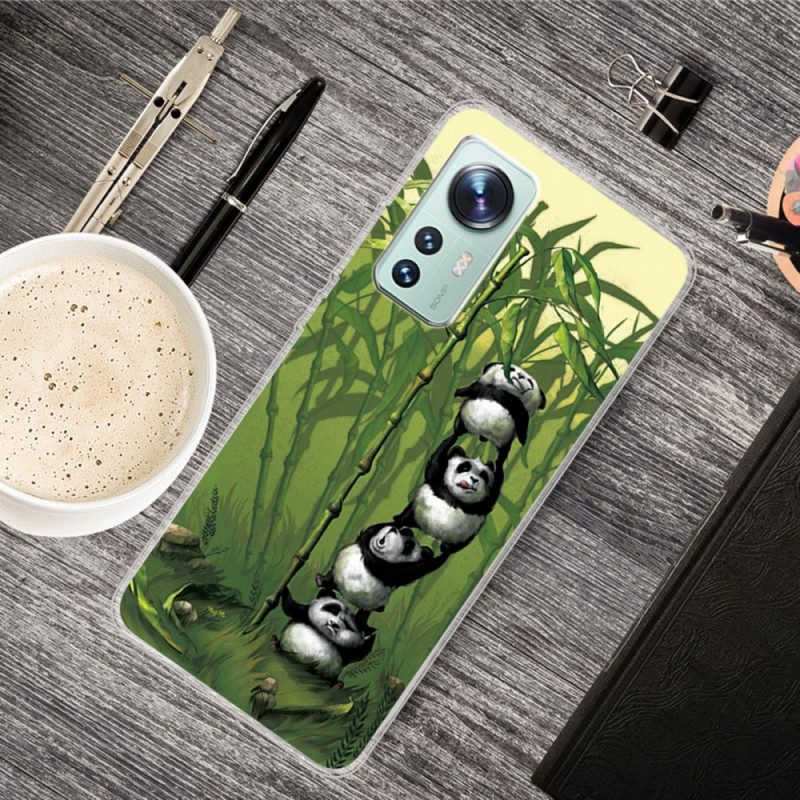 Hülle Für Xiaomi 12 / 12X Panda-haufen Aus Silikon