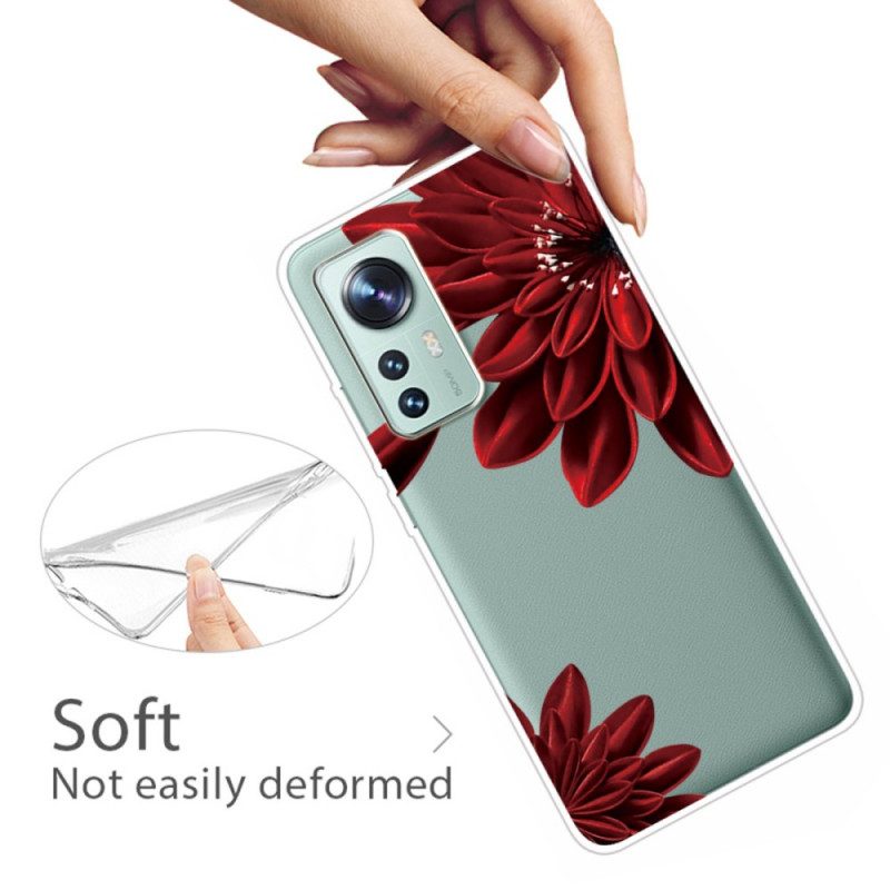 Hülle Für Xiaomi 12 / 12X Rote Blumen