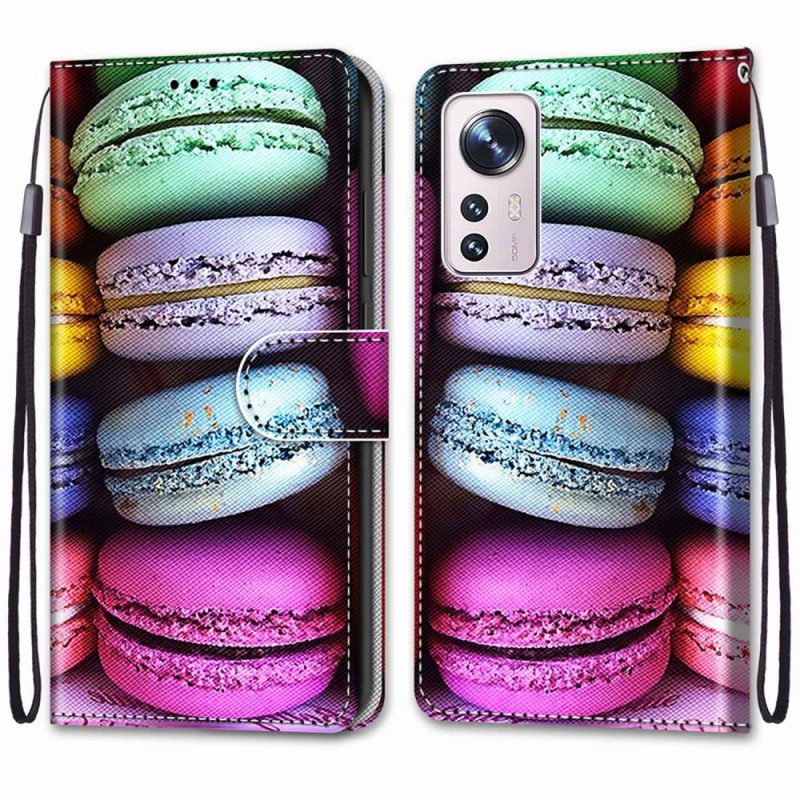 Lederhüllen Für Xiaomi 12 / 12X Macarons