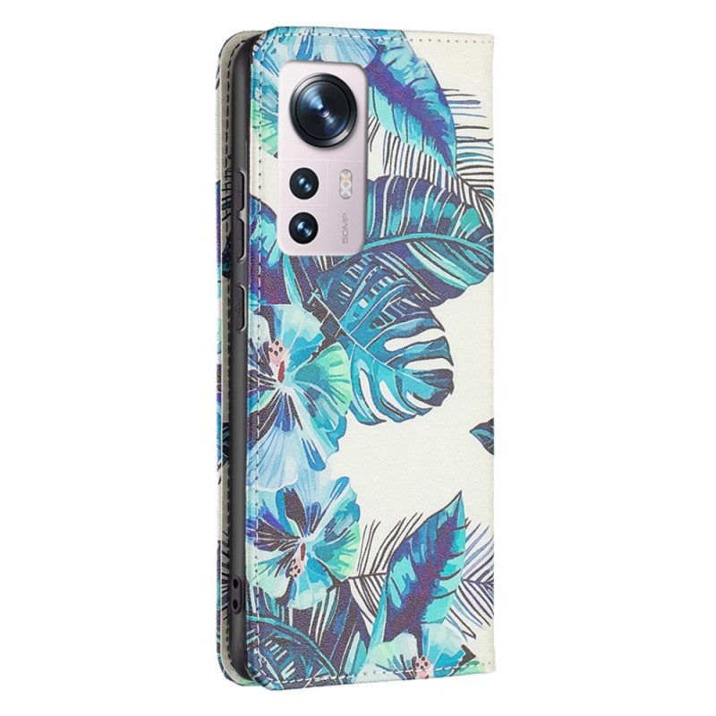 Schutzhülle Für Xiaomi 12 / 12X Flip Case Blätter