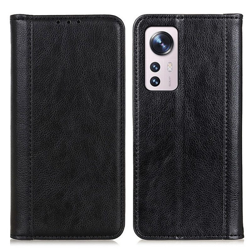 Schutzhülle Für Xiaomi 12 / 12X Flip Case Farbige Version Aus Spaltleder