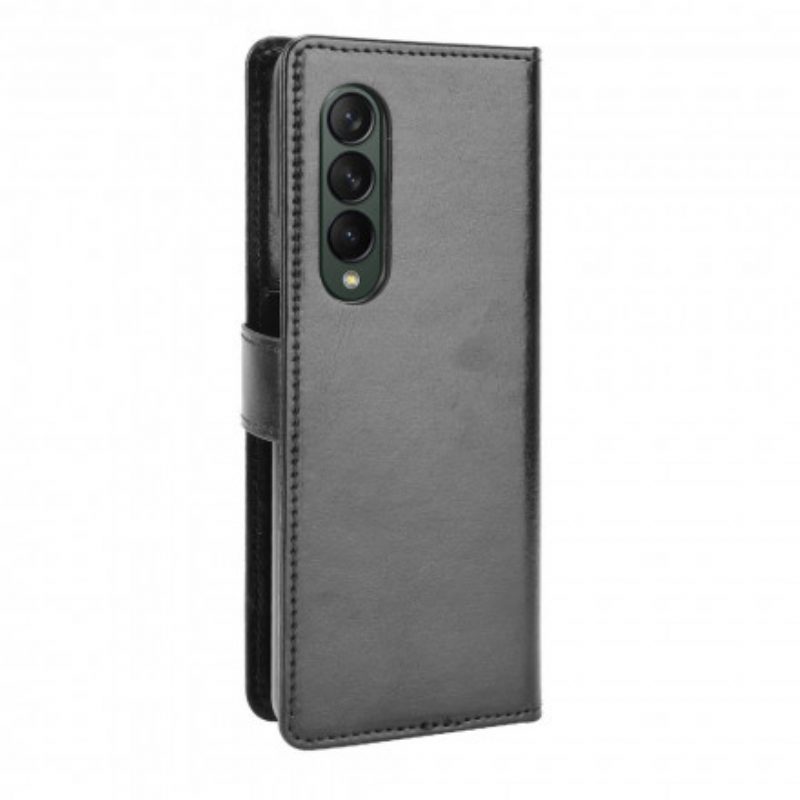 Flip Case Für Samsung Galaxy Z Fold 3 5G Auffälliges Kunstleder