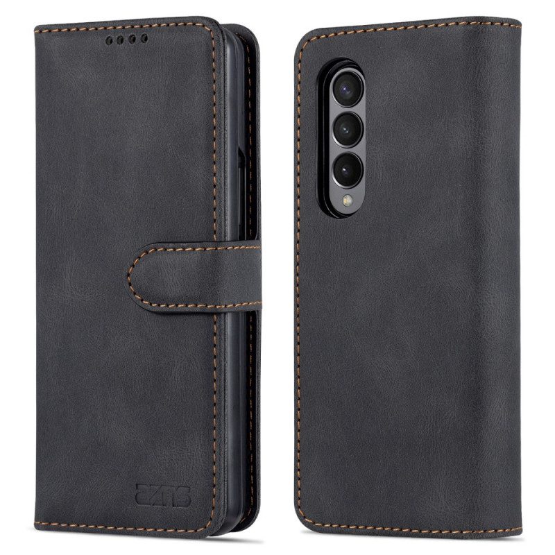 Flip Case Für Samsung Galaxy Z Fold 3 5G Azns Leder-styling