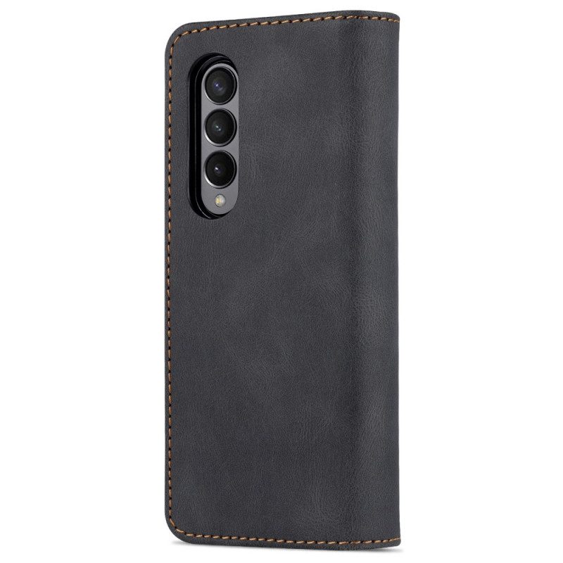 Flip Case Für Samsung Galaxy Z Fold 3 5G Azns Leder-styling