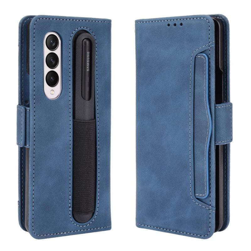 Flip Case Für Samsung Galaxy Z Fold 3 5G Erstklassiger Stifthalter