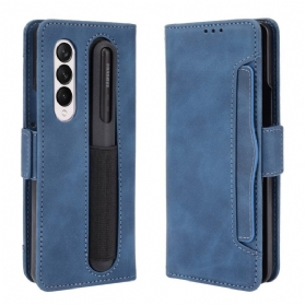 Flip Case Für Samsung Galaxy Z Fold 3 5G Erstklassiger Stifthalter