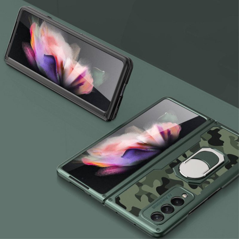 Handyhülle Für Samsung Galaxy Z Fold 3 5G Kohlefaser-ringhalterung Gkk