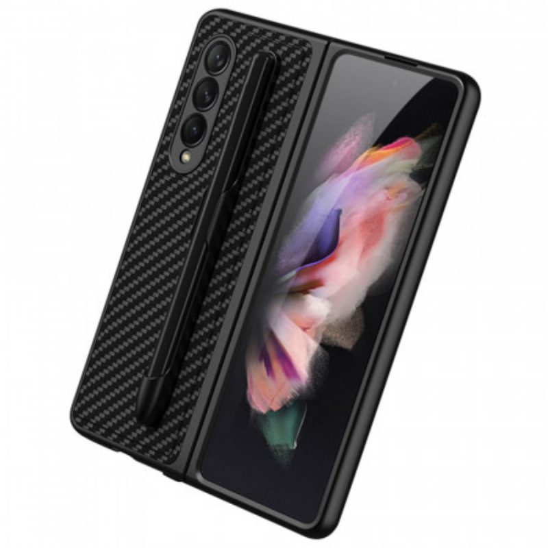 Handyhülle Für Samsung Galaxy Z Fold 3 5G Kohlefaser-stylushalter Gkk