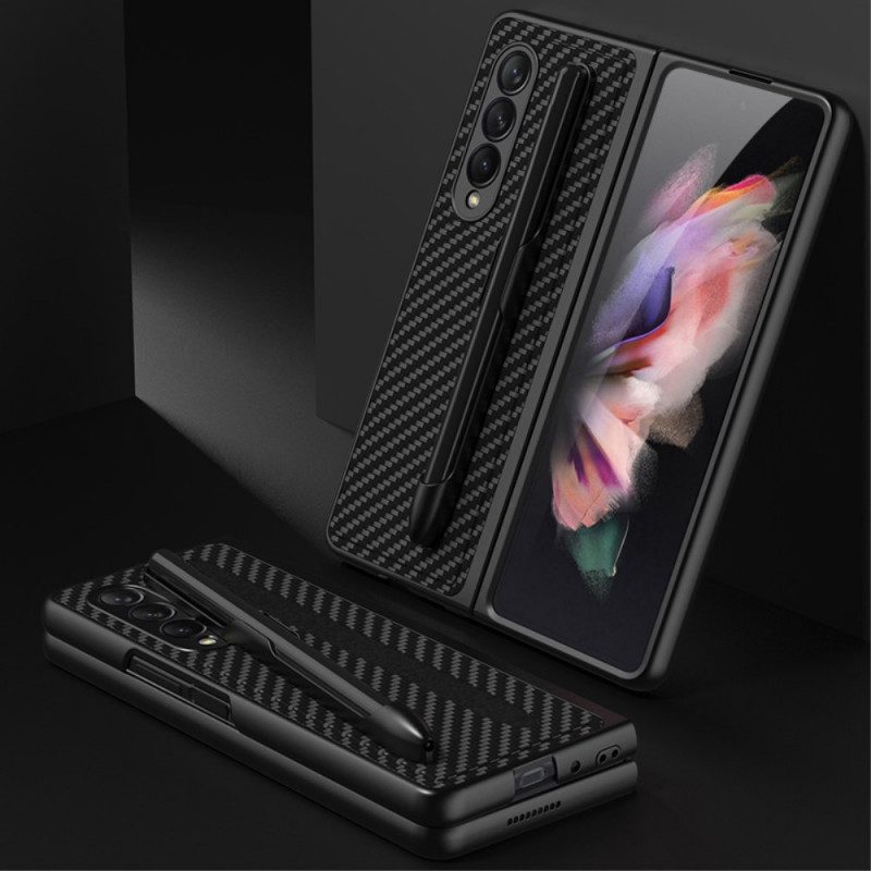 Handyhülle Für Samsung Galaxy Z Fold 3 5G Kohlefaser-stylushalter Gkk