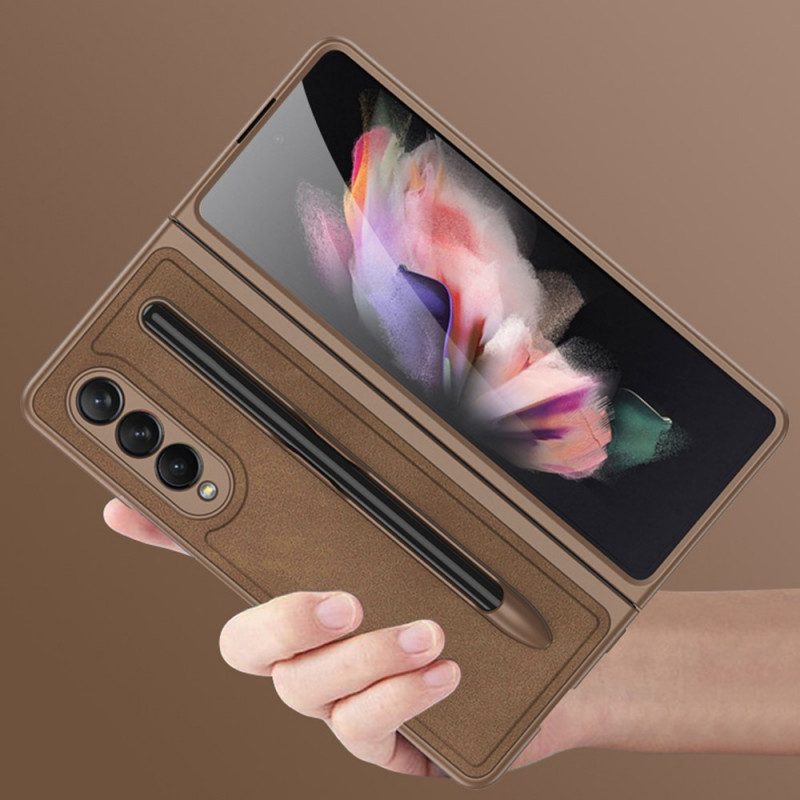 Handyhülle Für Samsung Galaxy Z Fold 3 5G Kohlefaser-stylushalter Gkk