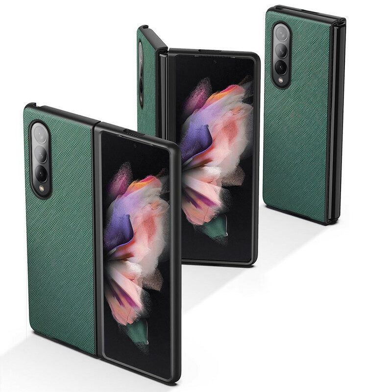 Handyhülle Für Samsung Galaxy Z Fold 3 5G Strukturiertes Leder